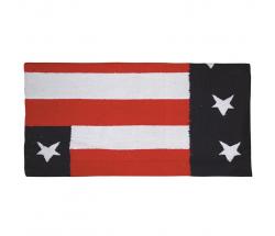 WESTERN NAVAJO DECKE 80 x 80 cm MIT US-FLAGGE - 5072