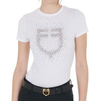 T-SHIRT EQUESTRO ROSA STRASS-LOGO DAMEN