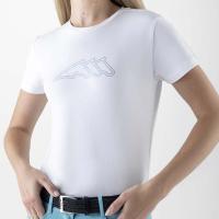 EQUILINE DAMEN T-SHIRT MIT STRASS-LOGO AUS BAUMWOLLE