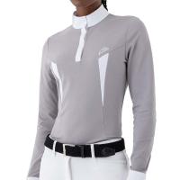 DAMEN TURNIER-POLOSHIRT LANGARM EQUILINE CARRIB