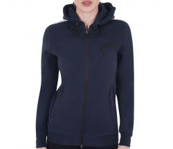 EQUESTRO DAMEN-KAPUZENPULLOVER AUS BAUMWOLL-FLEECE - 9740