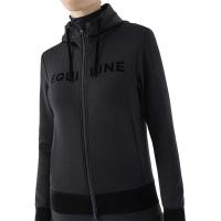 EQUILINE DAMEN-KAPUZENPULLOVER MIT REISSVERSCHLUSS UND SAMTBAND